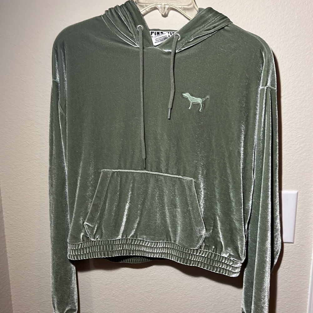 Velvet PINK Dog Logo Hoodie